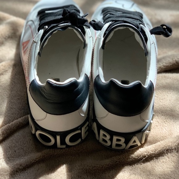 Dolce & Gabbana Calfskin Nappa  Portofino Sneakers Size 8.5 38.5IT - Picture 2 of 12
